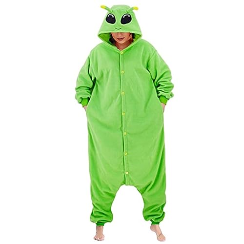 CNAFGBGG 1pc Onesie Erwachsene Einteilige süße Cartoon Alien Kostüm atmungsmaschbar Warmer Stres von CNAFGBGG