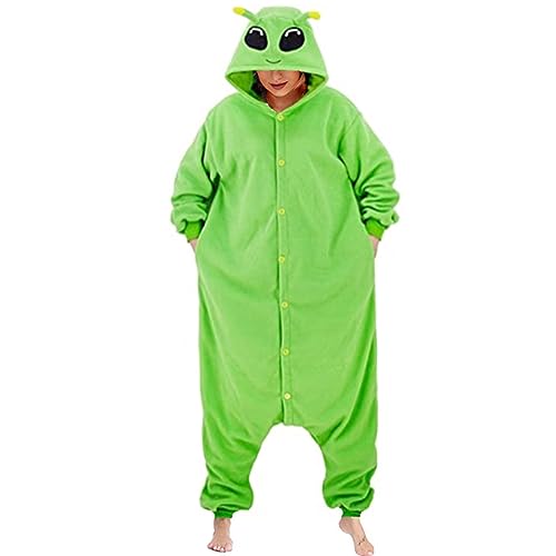 CNAFGBGG 1pc Onesie Erwachsene Einteilige süße Cartoon Alien Kostüm atmungsmaschbar Warmer Stres von CNAFGBGG