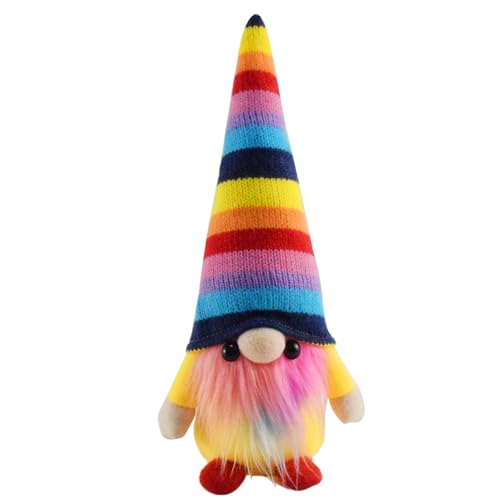 CNAFGBGG 1pc ausgestopfte Gnomes 10.6x5.1x3,5 Zoll Regenbogen entzückende Gnom Plüsch weich von CNAFGBGG