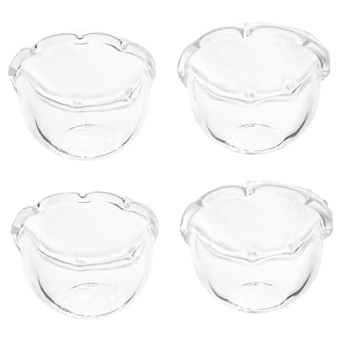 CNAFGBGG 4PCS Mini Glass Bowls Lustige lebensechte 1 12 -Skala -Puppenzubehör kreative DIY Dollhouse Küche Transparenz Mini Kochset für Kinder tun, um zu Spielen. von CNAFGBGG