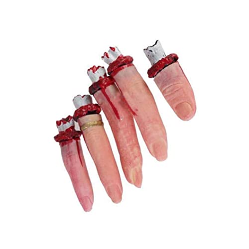 CNAFGBGG 5pcs Halloween gruselige blutige abgetrennte Finger hacken Halloween Party Dekorationen Requisite von CNAFGBGG