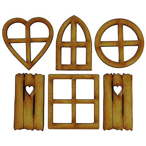 CNAFGBGG 6pcs Mini hölzerne feenystür Set 3D Micro Landscape Elf Puppe GNOME Tür Kunst Handwerk Dekor Fairy House Türtür von CNAFGBGG