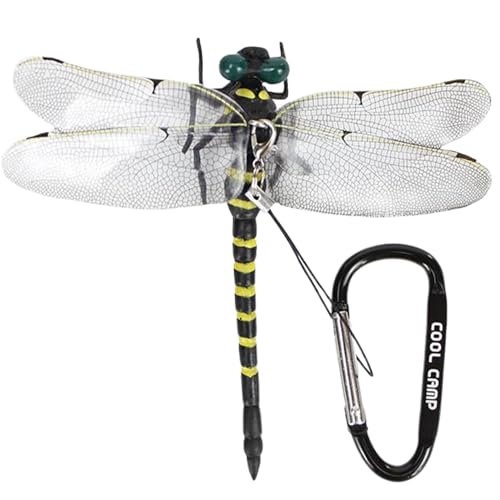 CNAFGBGG Fake Dragonfly Clip 4.5x4.3 '' Simulierter Dragonfly Hat Clip mit Haken einzigartige leichte Drachenfliegenhaarclip Orament für Tier- und Naturliebhaber von CNAFGBGG