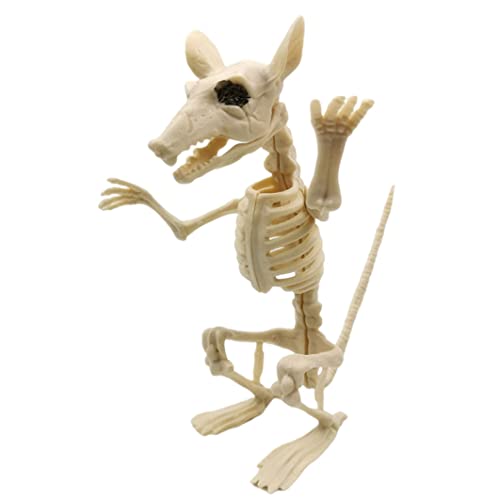 CNAFGBGG Halloween -Maus -Skelett Kunststoff Scary Skeleton Modell Stehende Simulation Tierknochen. von CNAFGBGG