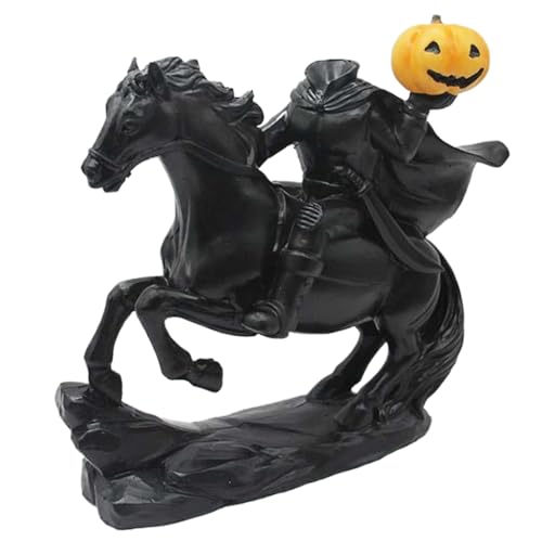 CNAFGBGG Headless Horseman Statue Halloween Horror Halloween Tischdekor von CNAFGBGG