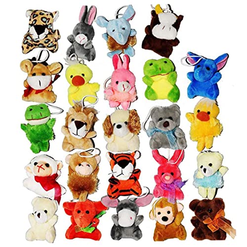 CNAFGBGG Mini Animal Plüschspielzeug niedliche Stofftiere Schlüsselbund Spielzeug Party -Bag Füllstoffe für Kinder 24 Packs .. von CNAFGBGG