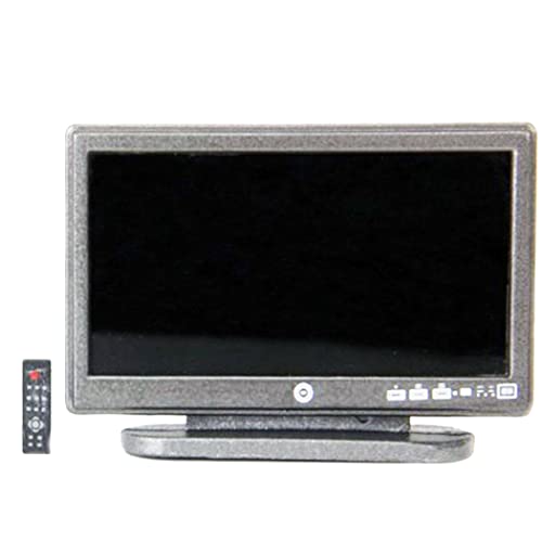 CNAFGBGG Miniature Dollhouse Television Set Widescreen LCD mit Fernbedienung für Dolls House Decoration von CNAFGBGG