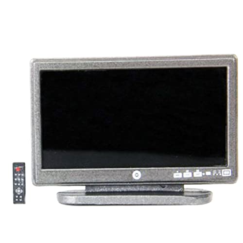 CNAFGBGG Miniature Dollhouse Television Set Widescreen LCD mit Fernbedienung für Puppenhausdekoration ... von CNAFGBGG