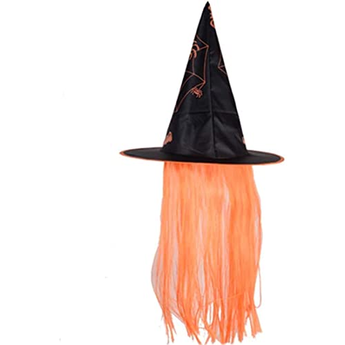 CNAFGBGG Witch Perücken für Frauen Halloween Perücken Hexenhut Dekoration Halloween Dekorationen Hut Party Maskerade Requisiten, Hexenhut Kinder von CNAFGBGG