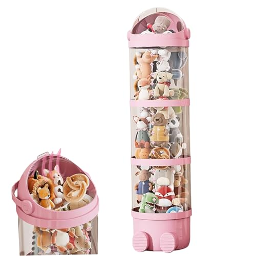 Gefüllte Tierlagerrohr 51x11 Zoll Spielzeugspeicher PET PET PAVEDED TIER ZOO Speicher mit Deckel und Schnallen ausgestopfte Spielzeugröhrchen Speicher für gefüllte Tiere Schlafzimmer Dekoration von CNAFGBGG