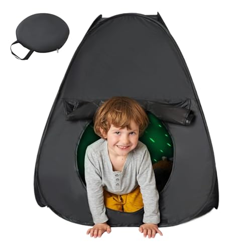 Sensorisches Zelt faltbar ＆ tragbares Black Out Tent Sensorisches Zelt für Kinder leicht zu richten Sie Calmer Corner Tent Kids Zelt in Innenräume zur Linderung von Kinderstressangst und zur Ver von CNAFGBGG