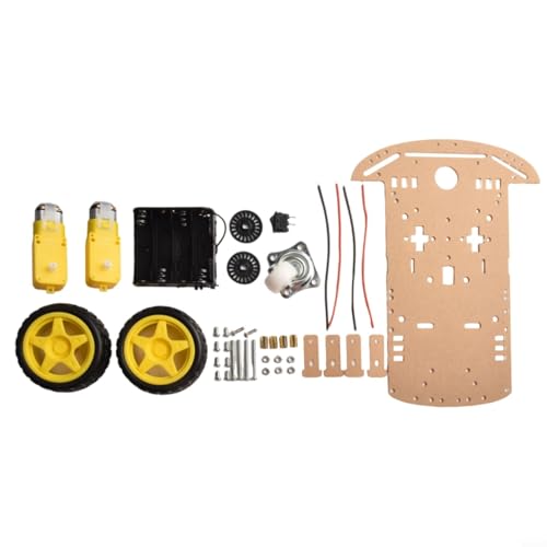 CNANRNANC 2WD-Smart-Roboterauto-Chassis-Kit mit Drehzahlgeber-Batteriekasten für 2-Motor, 3V ~ 6V,Smart-Car-Chassis-Kit 20 x 10 cm, für intelligente Roboterauto-Wettbewerbe von CNANRNANC