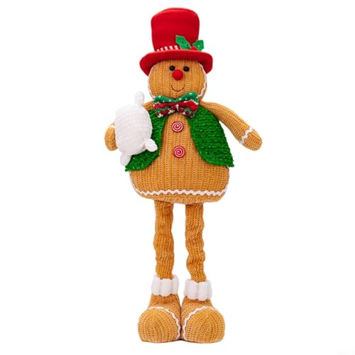 CNANRNANC Weihnachtspuppe, Weihnachts-Lebkuchenmann-Puppe, Stoffpuppe Kuschelpuppe Weihnachten, Weihnachtsdekoration(Junge) von CNANRNANC