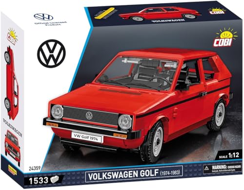 COBI 24359 Volkswagen Golf I Modellbausatz, 1974-1983, Maßstab 1:12, 1533 Teile, Rot von COBI