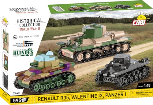 Cobi 2740 Executive Museum Set-PAZER I,Valentine IX,Renault R35 von COBI