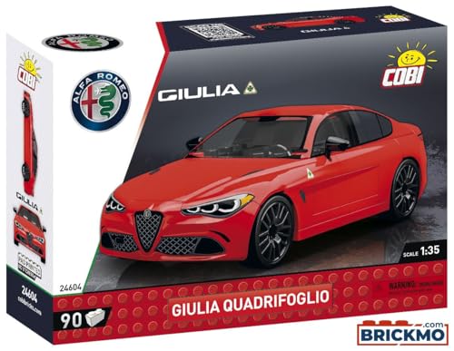 COBI Alfa Romeo Giulia Quadrifoglio Fahrzeug, rot, 90 Teile, ab 6 Jahren von COBI