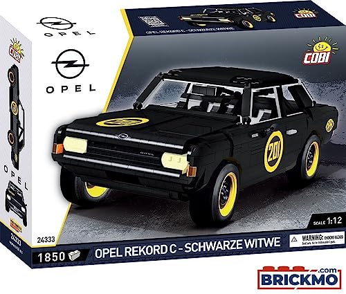 COBI Opel Rekord C Schwarze Witte 1:12 24333 - Auto - Modellauto - Fans von klassischen Autos und Modellbau, ab 14 Jahren - Unisex - Alle Altersgruppen von COBI