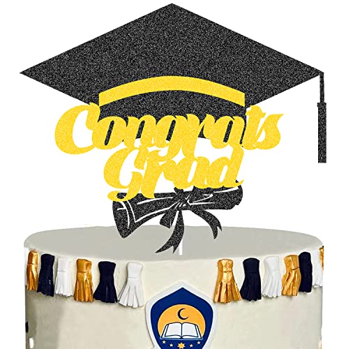 Graduation Kuchen Deko Abschlussfeier Cake Topper - Congrats Grad Kuchen Dekorationen 2023 Graduation Party Dekorationen Zubehör für College Grad von CODOMOR