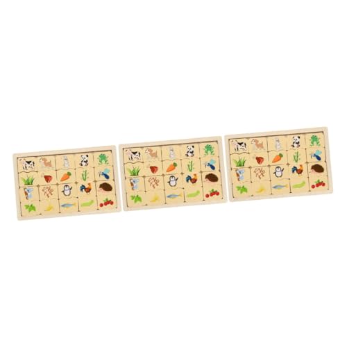 COHEALI 1 Satz Pädagogisches Puzzle Spielzeug Puzzlematte Lernrätsel Für Kleinkinder Passendes Holzpuzzle Passende Puzzles Aus Holz Holzpuzzle Für Kinder Steckpuzzle Für Kinder Hölzern von COHEALI