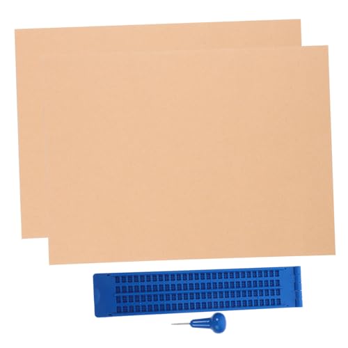 COHEALI 1 Set Braille Tafel Braille Platte Braille Zubehör Schreibtafel Für Jalousien Kunststoff Braille Schiefertafel Braille Jalousientafel Stabile Braille Schreibtafel von COHEALI