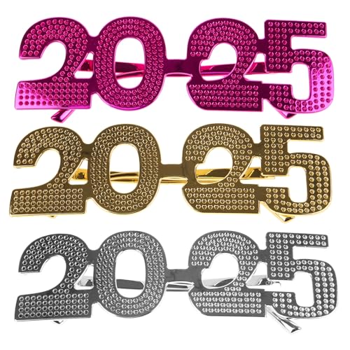 COHEALI 2025 Brille Silvester: 3 Stück Ausgefallene Brille Abschlussfeier 2025 Party COHEALI 2025 Brille Silvester: 3 Stück Ausgefallene Brille Abschlussfeier 2025 Party von COHEALI