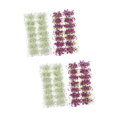 COHEALI 4 Kisten Grasschuppen Simulation Landschaftsdekor Grashaufen-Modell statische Grasbüschel scheibengardinen kunstpflanze Miniatur-Kunstrasen Mini-Gras-Cluster selber Machen Harz von COHEALI