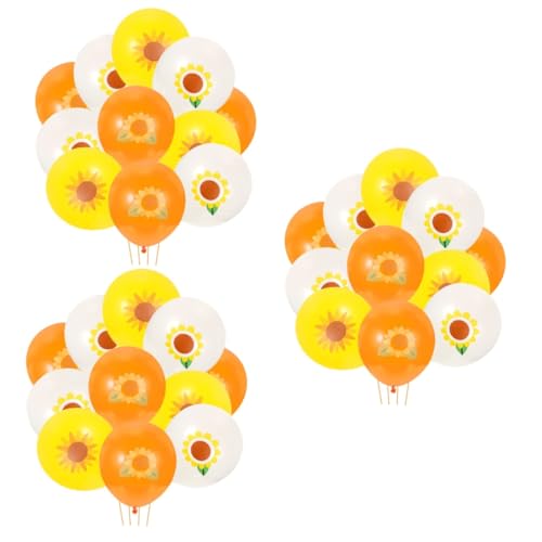 COHEALI 45 Stk Sonnenblumenballon gelbe geburtstagsdekoration gelbe Luftballons hochzeitsdeko Sonnenblumen-Mittelstücke für Tische Sonnenblumen-Babyparty-Dekorationen für Mädchen Emulsion von COHEALI