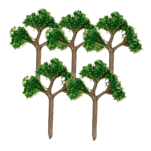 COHEALI 5 Stück Modellbaum Grün Dekor Grün Landschaftsbaum Miniatur Szene Bäume Modell Landschaft Baum Schmuck Modell Mini Baum Miniatur Bäume Mini Baum Dekor Weide Sand Tisch Kunststoff von COHEALI
