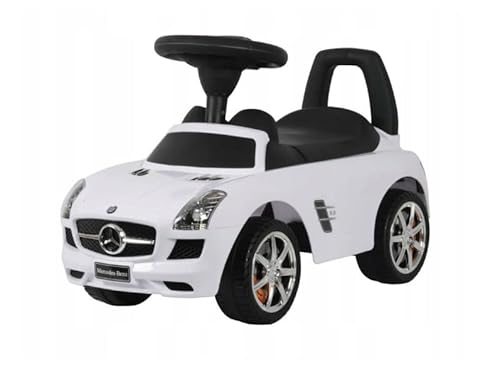 COIL, Rutschauto, Mercedes-Benz SLS AMG, Rutscher, Kinderfahrzeug, Kinderauto Lizenz, Multimedia-Lenkrad, über 18 Monate alt (Weiß) von COIL