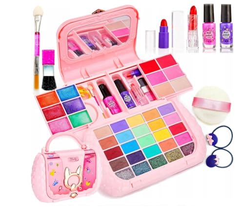 COIL Kreativset, Kosmetik-Set, Kinder-Make-up-Set, Make-up-Spielzeug, Lack, Schatten, Lippenstift, EIN taschenförmiges Etui mit Spiegel, ab 3 Jahren von COIL