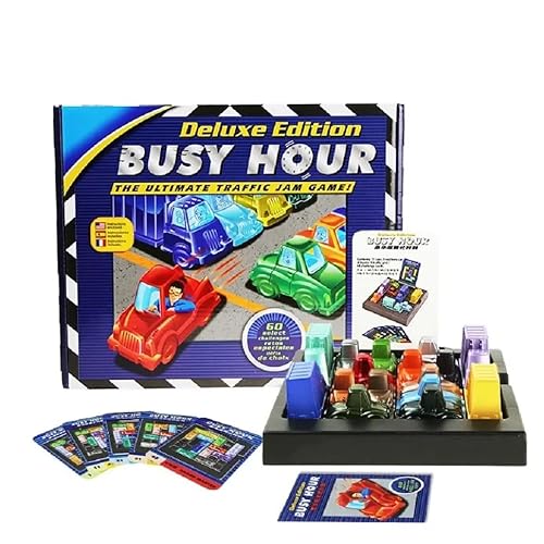 COIL Lernspielzeug, Kinderspiele, Lernspiel, Puzzlespiel, Arcade-Spiel, Busy Hous/Rush Hour, 15 Autos, 60 Karten mit Aufgaben, für Kinder ab 8 Jahren von COIL