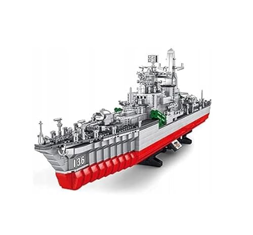 COIL Military Warship, 1:275, Hangzhou Zerstörer Umbau Kriegsschiff Simulationskit, STEM Modell Flugzeugträger, Kinderspielzeug Set (2462 Teile) von COIL