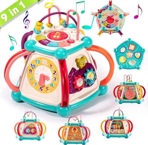 COIL Motorikwürfel ab 1 Jahr Aktivitätswürfel Baby 9in1 Lernspielzeug Formsortierer Sinneswürfel Motorikwürfel Baby Groß - Montessori Würfel COIL Motorikwürfel ab 1 Jahr Aktivitätswürfel Baby 9in1 Lernspielzeug Formsortierer Sinneswürfel Motorikwürfel Baby Groß - Montessori Würfel von COIL