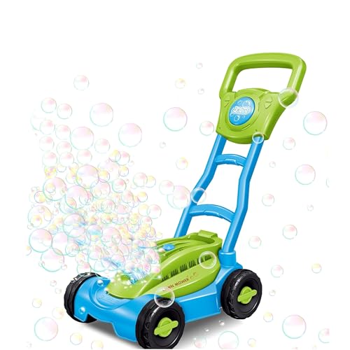 COIL Seifenblasenspielzeug, Seifenblasenmäher für Kinder, Seifenblasenmaschine, Bubble Maschine, 13 Löcher, 35.000 Blasen pro Minute, Schröpfflüssigkeit 80 ml (Grün) von COIL