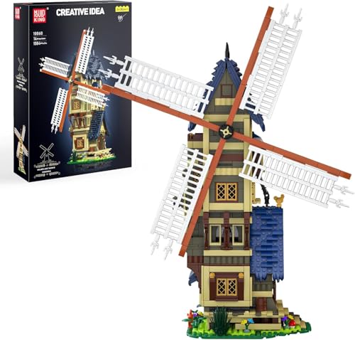 COIL Spielbauklötze, Mittelalterliche Holländische Windmühle,Bausteinset, Bauklötze, Model: 10060, MOC-Mittelalterliche Windmühlen, 1584 St. von COIL