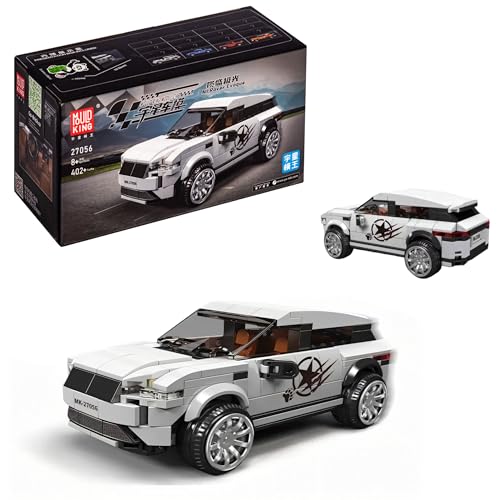 COIL Spielbauklötze, Spielbausteine, Bausteinset, Bauklötze, Baukasten, Autoblöcke, Range Rover SUV, Weiß, für Kinder ab 8 Jahren, Modell: 27056, 402 St. von COIL