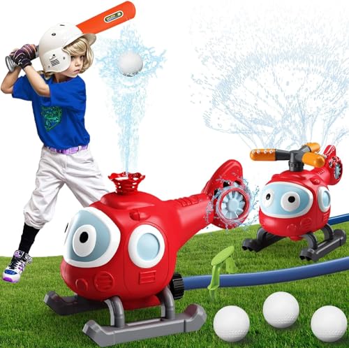 Wasserspielzeug Kinder Outdoor, 2 in1 Wasserspielzeug Sprinkler, Wassersprinkler-Baseballspielzeug für Kinder, Wassersprinkler Garten Kinder,Sprinkler für Outdoor Garten,Wasserspielzeug für Sommer (C) von COLEESON