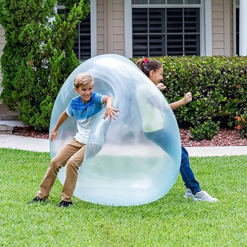 Große Wasserblasenball Wasserball, transparenter Hüpfballon, aufblasbarer Wasserball, Wiederverwendbar Kinder Erwachsene Outdoor Gartenspielzeug Pool Party Spielzeug (A) von COLEESON
