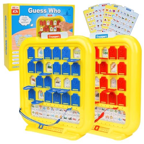 Wer Bin Ich Spiel, für 2 Spieler, Family Erraten Spiele mit 4 verschiedenen Themen, Guess Who Whats Their Name, Wer Ist Es Spiel Classic Guess Game für Family Eltern Kinder Party (A) von COLEESON