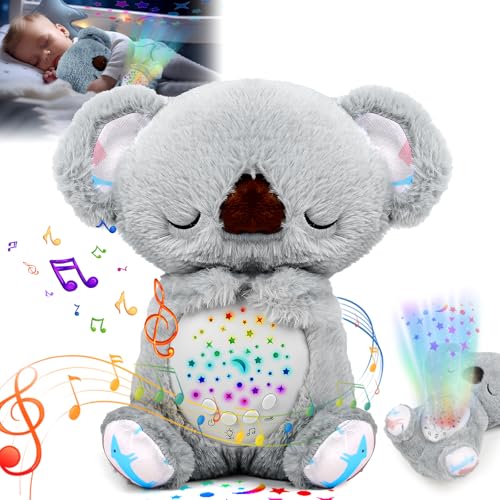 COLEESON Baby 3-in-1 Sternenlicht-Koala, Spieluhr Baby, Schlummer Otter, Huggee Koala, Kuschelige Spieluhr-Einschlafhilfe mit Licht-Projektor, Musik und Geräuschen – Für Kinder ab der Geburt (D) von COLEESON