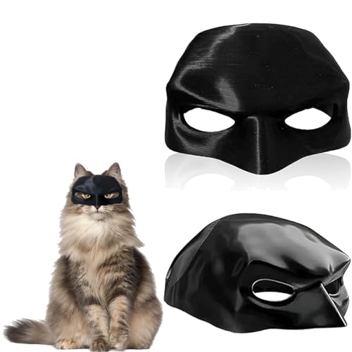 COLEESON Batman Maske für Katzen, 12cm Batma-Maske für Katzen, Lustige Fledermausmaske für Katzen, Süße Katze Halloween Maske, für Halloween Party Deko (A) von COLEESON