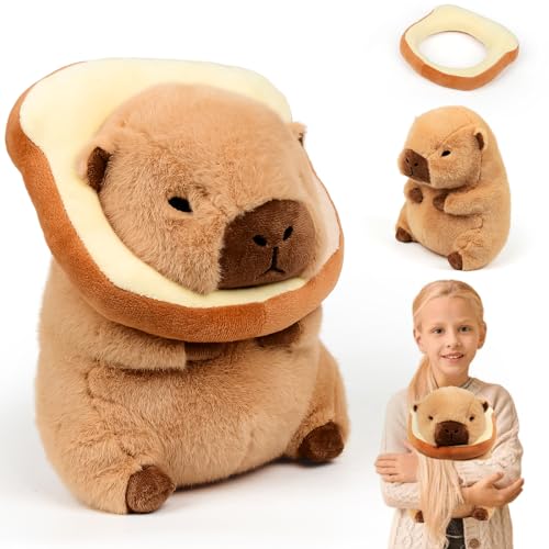 COLEESON Capybara Plüschtier, 23 cm Capybara Tragende Schildkröte, Niedlichen Simulation Capybara Plüschtier Figur Stofftier, Meerschweinchen Kuscheltier Home Deko Geschenk Kinder (B) von COLEESON