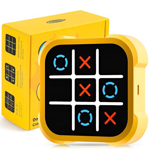 COLEESON Tic Tac Toe Spiel, Elektronisch Tic-Tac-Toe Bolt Spiel, 3-In-1-Puzzlespielkonsole, Brettspiele für Kinder und Erwachsene, Geburtstagsgeschenke für Kinder ab 3 Jahren von COLEESON