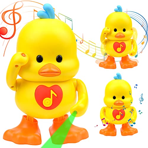 Tanzender Ente Baby Spielzeug, Light Up Music Singing Dancing Crawling Walking Interactive Yellow Duck Toy, Kinder Interactive Early Learning Toy für Geburtstag Kinder Geschenk Junge & Mädchen (1) Tanzender Ente Baby Spielzeug, Light Up Music Singing Dancing Crawling Walking Interactive Yellow Duck Toy, Kinder Interactive Early Learning Toy für Geburtstag Kinder Geschenk Junge & Mädchen (1) von COLEESON