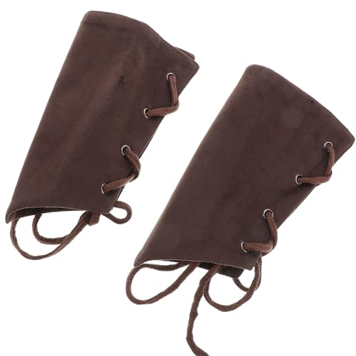 COLLBATH 1 Paar Bayerischer Handschutz armlehnen armschützer Oktoberfest Kleidung oktoberfest zubehör Oktoberfest-Outfit Fantasy-Zauberer-Armschienen Renaissance-Armschienen Polyester Brown von COLLBATH