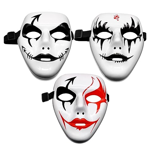 COLLBATH 1 Satz 3St Cosplay Fuchs Halbe Face Maske japanische Maske Maskerade Fuchsmaske Cosplay-Masken Tiermasken halloween masken halloweenmaske Dekorative Maske Schutzmaske Plastik Weiß von COLLBATH