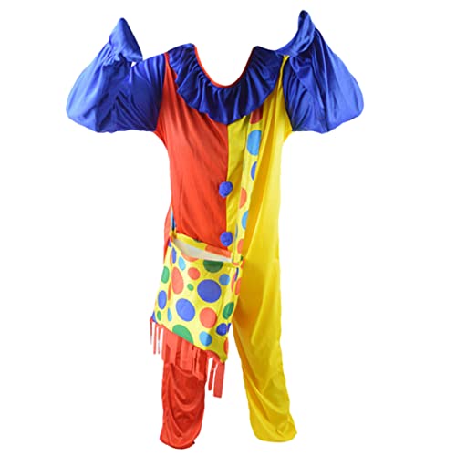 COLLBATH 1 Satz Clownkostüm Für Erwachsene Clown Kostüm Herren Süßes Clownkostüm Kostüme Für Erwachsene Clown-overall Halloweenkostüm Clown-halloween-kostüme Clown-kostüm Polyester Colorful von COLLBATH