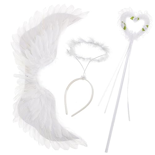 COLLBATH 1 Satz Engelsflügel Fee Kostüm Requisit Engel Cosplay Party Stirnband Schmetterlingsflügel Dekoration Süße Engel Kostüme Schmetterlinge Feenflügel Engel Kostümzubehör Feder von COLLBATH