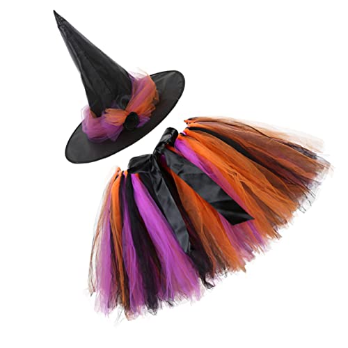 COLLBATH 1 Satz Halloween-Hexen-Tutu-Rock-Anzug Hexen-Kleinkindkostüm Outfit Mädchen kinderkostüme halloween kinderkostum halloween Halloweenkostüm Feenkleid Kinder, die Kleidung vorführen von COLLBATH