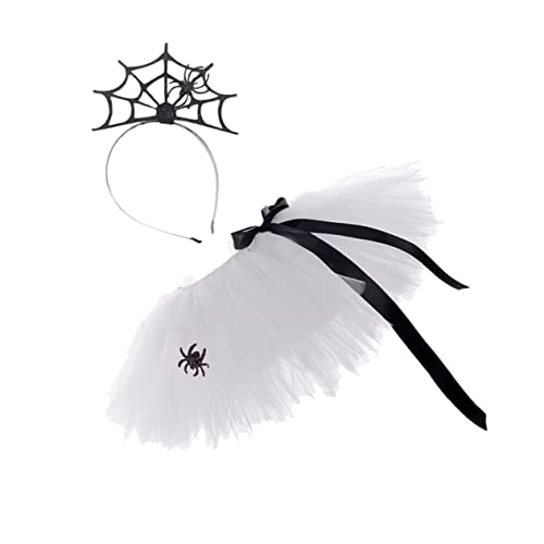 COLLBATH 1 Satz Halloween-Mesh-Rock kinderkostüme halloween kinderkostum halloween kopfbedeckung halloween Gazerock Halloween-Kostüm für Mädchen Halloween-Tutu-Kleideranzug Spinnennetz-Tutu von COLLBATH